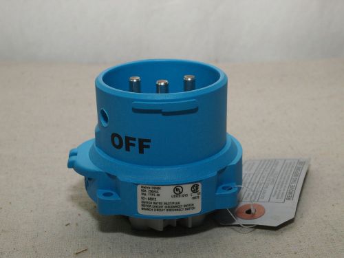 Meltric Corporation 63-68072 Inlet/Plug DSN60,60A 250V 2P+E, 3HP Type 4X – NEW