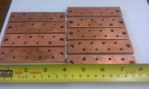 Solid copper bus bar. pre-drilled &amp; tapped.  4&#034; x 1&#034; x 1/4&#034; for sale