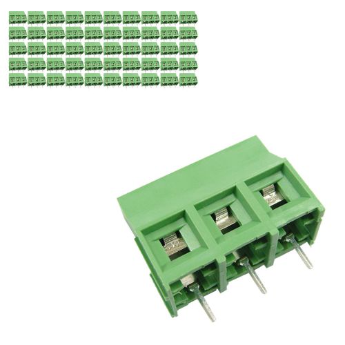 50 pcs 9.5mm pitch 300v 30a 3p poles pcb screw terminal block connector green for sale