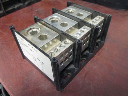 Gould power distribution block 67433 line 500mcm load(8) #2-#14 3p used for sale