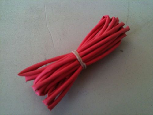 1/8&#034; id / 3mm thermosleeve red polyolefin 2:1 heat shrink tubing- 10&#039; section for sale