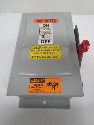 SIEMENS HF362J FUSIBLE 60A AMP 600V-AC 3P DISCONNECT SWITCH B351697