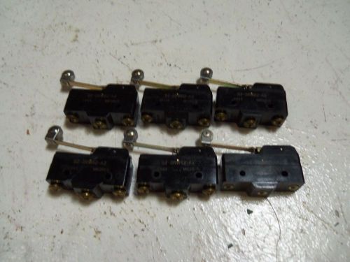 Lot of 6 microswitch bz-2rw82-a2 limit switch *used* for sale