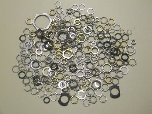 AVIONICS SWITCH NUTS/HARDWARE, LOT OF OVER 200pcs. MOSTLY COMMON SIZES, SOME ODD