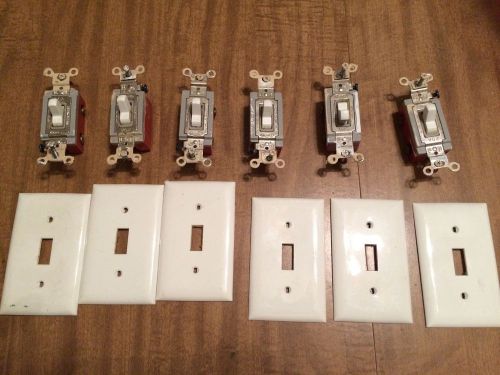 Hubbell Light Switch 20A Series 1200 Qty: 6