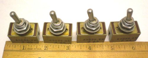 4 Military #MS-25098-29Toggle Switches, Spring Return, Sealed, ARROW HART, USA