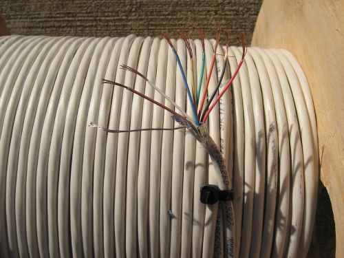 478&#039; White Plenum Rated Access Control Security Alarm Cable Shielded Wire 22/8