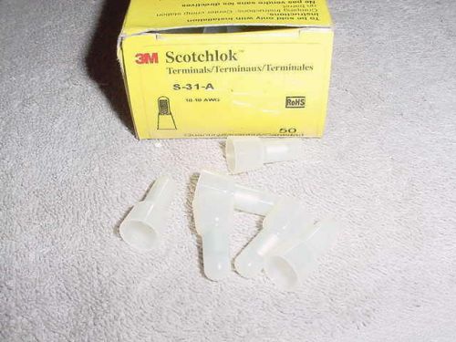 BOX OF (50) 3M SCOTCHLOK S-31-A WIRE CONNECTORS SPLICES **FREE SHIPPING USA**