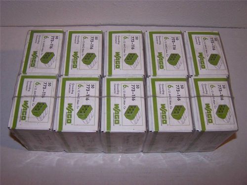 WAGO 773-116 6 X 12 AWG MAX. GROUNDING CONNECTOR NEW IN BOXES LOT OF 500