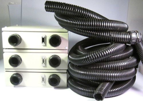 LOT OF 3 A type 4X indoor enclosure junction &amp; pull boxes 21C4 w/ tubes WA-Nr.