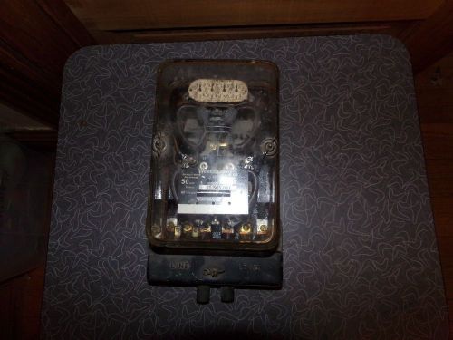 Antique steampunk westinghouse rare rectangle glass watt hour electric meter for sale