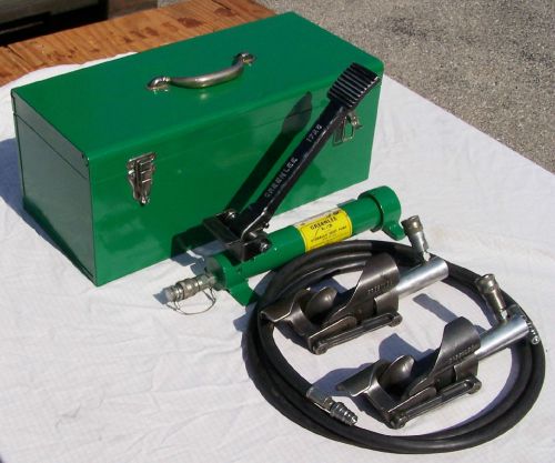 Greenlee 800 f 1725 hydraulic complete cable bender kit with 2 bending heads for sale