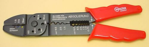Carl Walter 4390 Pliers Metric Wire Crimping Strippers Germany