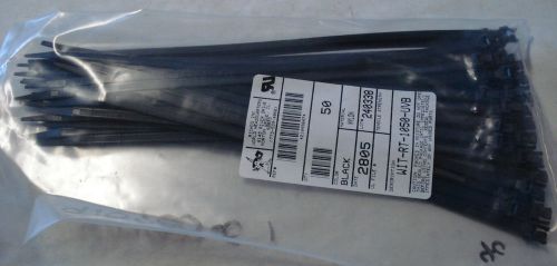 RICHCO WIT-RT-1050-UVB CABLE TIE,BLACK 10-12IN LENGTH W/RELEASE (LOT OF 50)