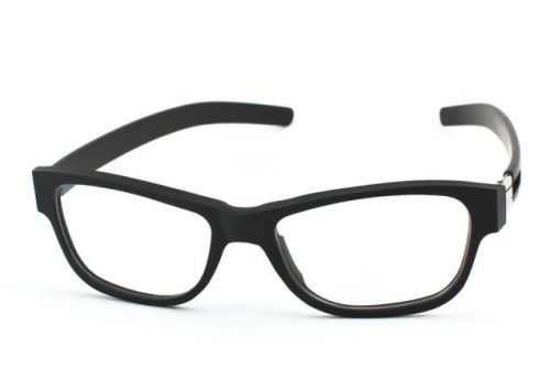 Ic! berlin eyeglasses harmonic oscillator black rough with chrome clamps for sale