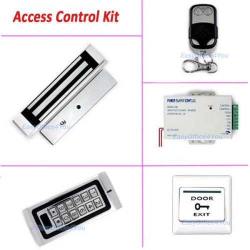 New rfid door access control kit + 600 lbs electromagnetic lock + remote control for sale