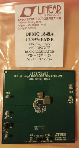 Linear LT3976EMSE 40V 5A Buck Regulator Demo Circuit