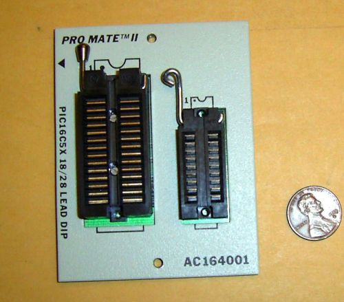 PRO MATE II AC164001 MICROCHIP 28 Pin &amp; 18 Pin Programing Module Adapter