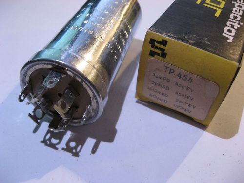 Electrolytic capacitor 30uf 20uf 160uf 40uf superior tp-454 4 section - nos for sale