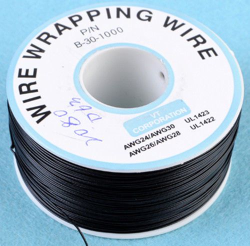 Black 300m ?0.5mm inner ?0.25mm Single strand Copper Wire Tin-plated PVC new