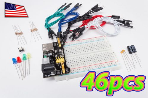 [46pcs] Solderless PCB Breadboard Wiring Prototype Kit - Ships FAST from USA!