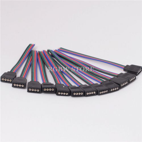 50 Pcs 4Pin Female Plug RGB LED Connector For 3528 5050 LED Strip Module Light