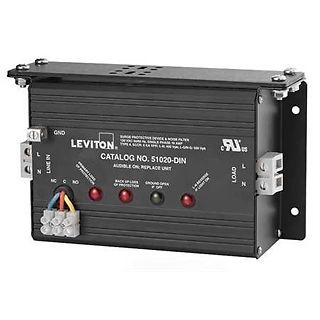 Leviton 51020-DM TVSS Surge Noise Filter Wired Module Din Rail Mounted 120V 20A