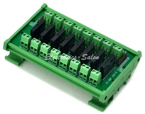 DIN Rail Mount 8 Channel SSR/Solid State Relay Interface Module, AC100~240V/2A.