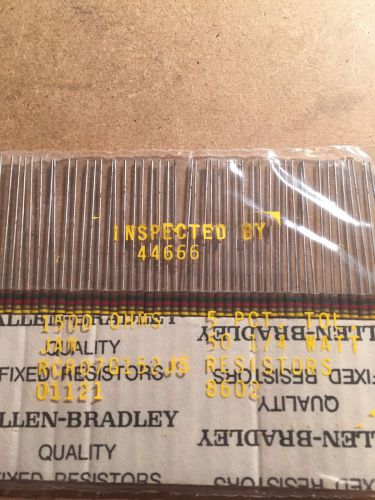 LOT of 500 1.5k Ohm Vintage Allen Bradley carbon Comp resistors NOS Packaged