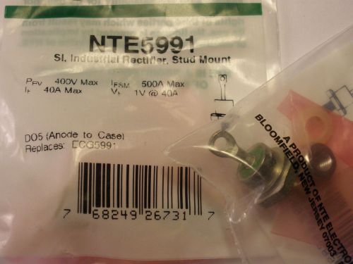 NTE 5991, DIODE RECTIFIER, 40 AMPS AT 400 VOLTS, ANODE TO CASE, REVERSE, STUD