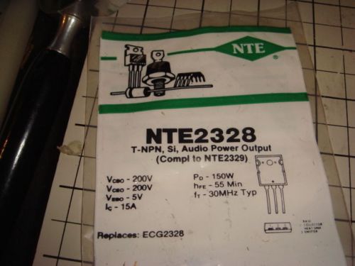 NTE NOS Audio Power Output Transistor NTE 2328  Replaces ECG2328