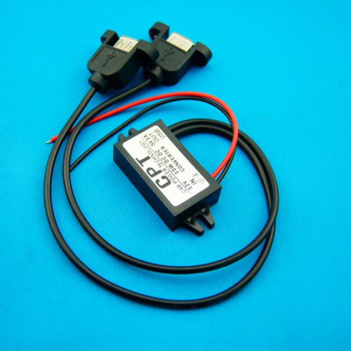 Dc dc converter module 12v to 5v 3a 15w duble usb output power adapter hx for sale
