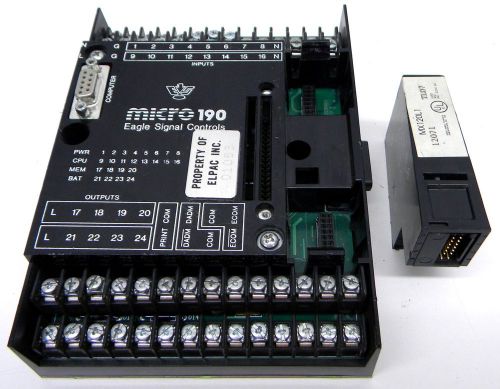 Eagle signal micro 190 plc mx190a6 w/ ac output mx120l1 120v ac unisource uc8200 for sale