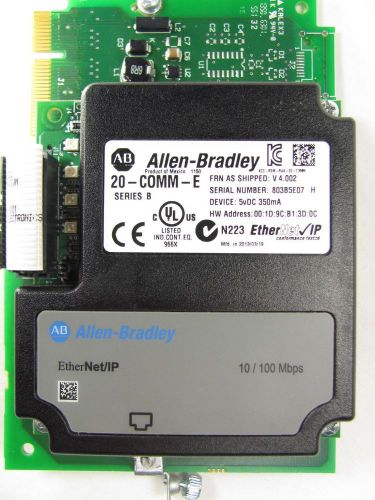 Allen bradley, powerflex 70, 700, 750, ethernet/ip adapter, 20-comm-e, ser b for sale
