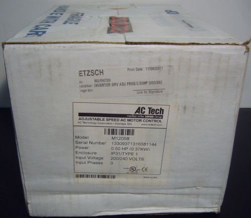 Lenze ac tech vfd .5hp 3-phase 208-240v m1205b - new in sealed box for sale