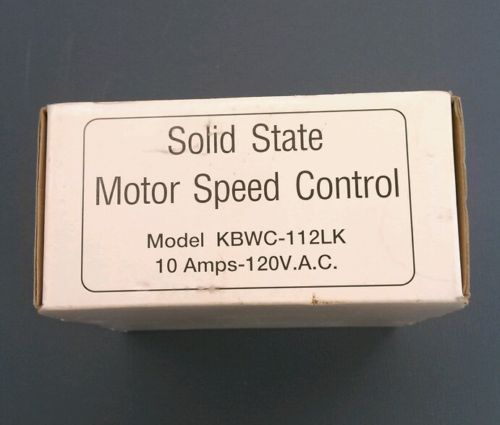Solid State Motor Speed Control Model KBWC-112LK (Inv.# 3286126)