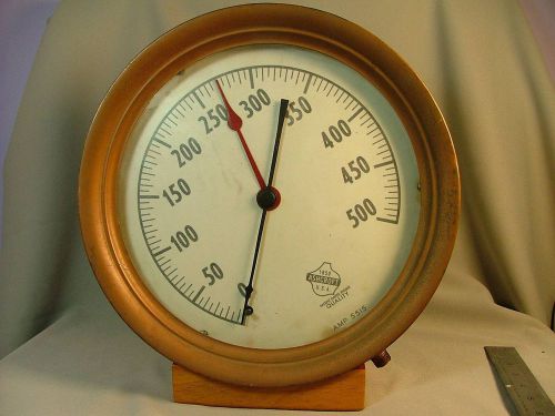 Huge  iron ashcroft pressure gauge with 8 inch face for sale