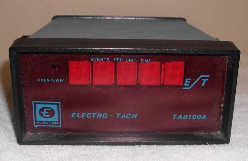 vintage ELECTRO CORPORATION ELECTR-TACH E/T TAD100A---115V/60HZ (PAT# 4,366,373)