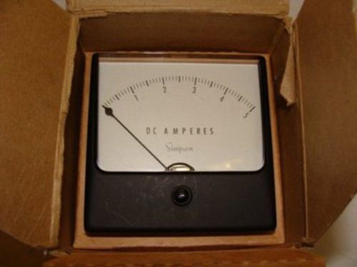 1518 Used, Simpson 1327 Wide Vue 5 mA DC Ammeter