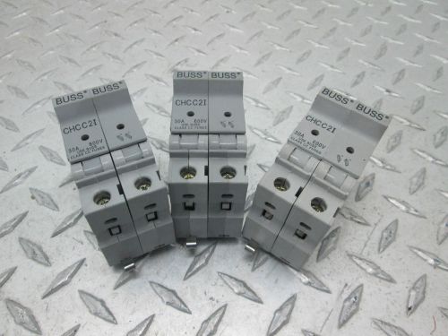 Buss CHCC2I Modular Fuse Holder 30A 600V Class CC   LOT OF 3