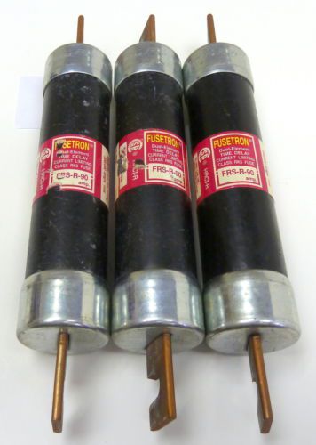 Lot of 3 fusetron frs-r-90 time delay fuse for sale