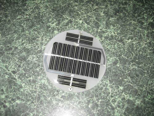Photovoltaic  Module 6 Volt .35 Watt Solar Panel  3 inch round 9 inch lead