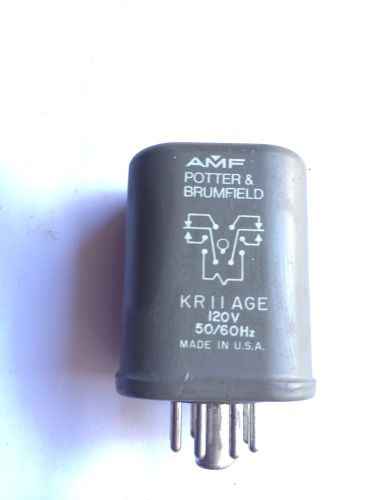 Potter &amp; Brumfield AMF Control Component Coil Relay KR 11 AGE 120V 50/60hz