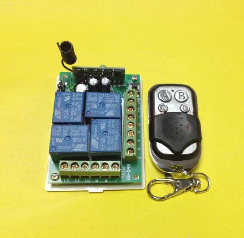 DC12V 4 Channel RF  Remotes And Relay Receiver Modules cheap Hot