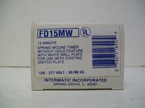 Intermatic FD15MW 15 Minute Spring Wound Timer w/ White Wall Plate 120-277V