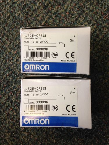 Omron E2E-CR8C1 NO NPN 3 Wire DC Proximity Sensor 12V to 24VDC 2m Cable