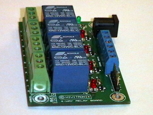 Four 4 way channel relay board 5v  positive logic hivitronix hr0504s04x1 for sale