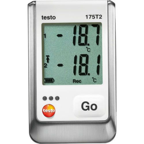 Testo 175 T2 2-Ch. Temperature Data Logger, Internal (NTC) and Ext Sensor (NTC)