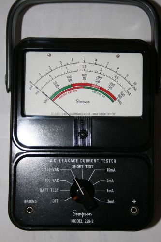 SIMPSON MODEL 229-2 LEAKAGE CURRENT TESTER BRAND NEW