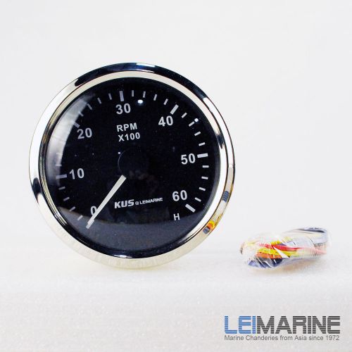 Kus stainless steel bezel tachometer&amp;hourmeter boat 6000 rpm 0.5-250 speed ratio for sale